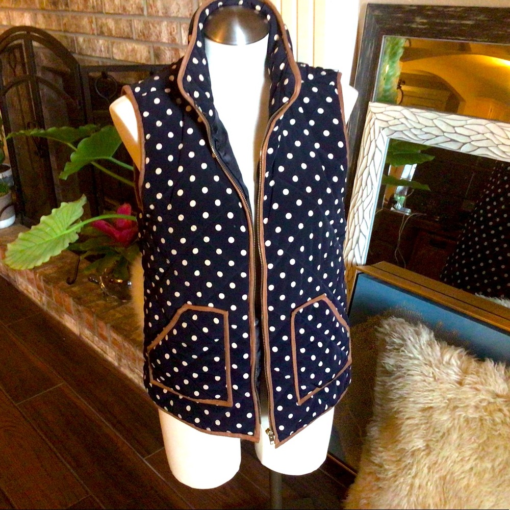 Polka Dot Puffy Vest
